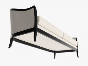 Cabriole style sofa 02 3D Model