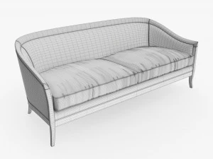 Cabriole style sofa 02 3D Model