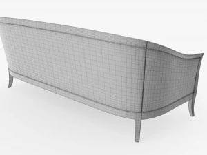 Cabriole style sofa 02 3D Model