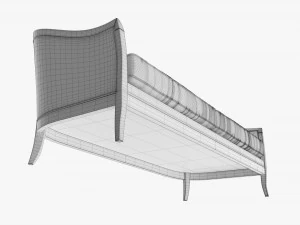 Cabriole style sofa 02 3D Model