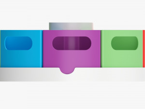 Colorful space storage organizer Modelo 3D
