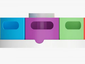 Colorful space storage organizer 3D Model