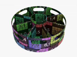 Colorful space storage organizer Modelo 3D