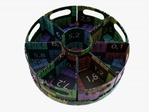 Colorful space storage organizer 3D Model