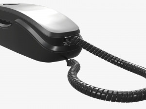 Compact corded phone 3D Model