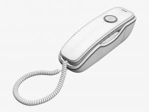 Compact corded phone 3D Model