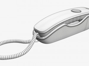 Compact corded phone 3D Model