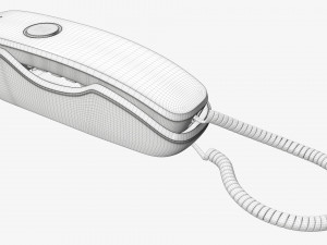 Compact corded phone 3D Model
