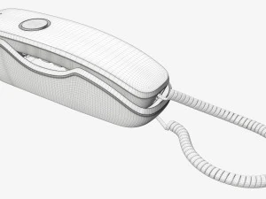 Compact corded phone 3D Model