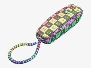Compact corded phone 3D Model