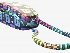 Compact corded phone 3D Model
