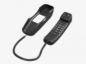 Compact corded phone handset removed 3D Model