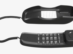 Compact corded phone handset removed 3D Model