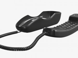 Compact corded phone handset removed Modelo 3D