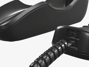 Compact corded phone handset removed 3D Model
