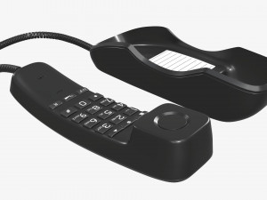 Compact corded phone handset removed Modelo 3D