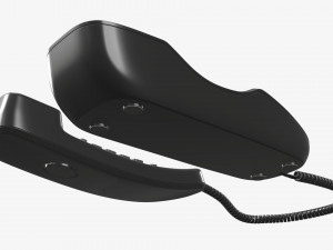 Compact corded phone handset removed Modelo 3D