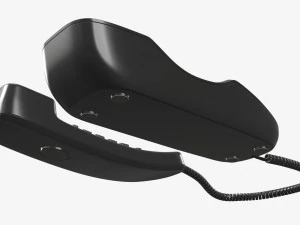 Compact corded phone handset removed 3D Model