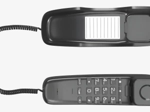 Compact corded phone handset removed 3D Model