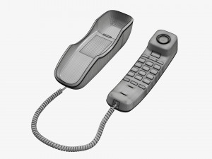 Compact corded phone handset removed Modelo 3D