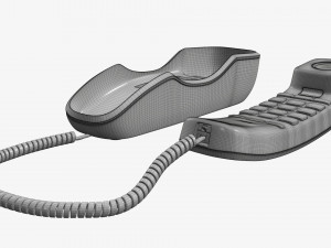 Compact corded phone handset removed Modelo 3D
