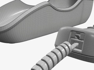 Compact corded phone handset removed 3D Model