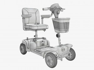 Four wheel power medical scooter Modelo 3D