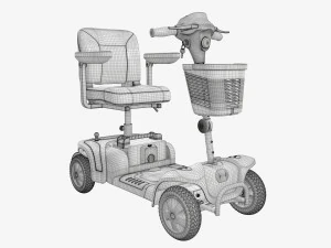 Four wheel power medical scooter 3D Model