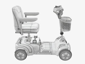 Four wheel power medical scooter 3D Model