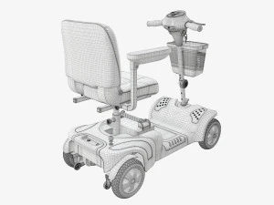 Four wheel power medical scooter 3D Model