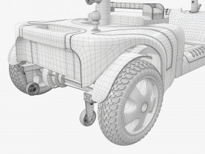 Four wheel power medical scooter Modelo 3D
