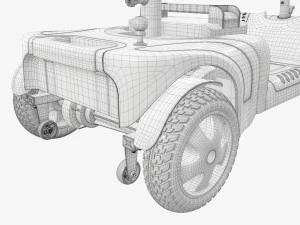 Four wheel power medical scooter 3D Model