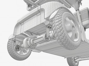 Four wheel power medical scooter Modelo 3D