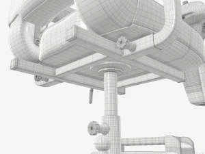 Four wheel power medical scooter 3D Model