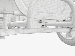 Four wheel power medical scooter 3D Model