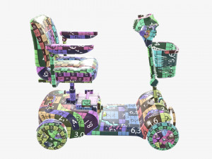 Four wheel power medical scooter Modelo 3D