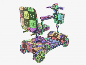 Four wheel power medical scooter Modelo 3D