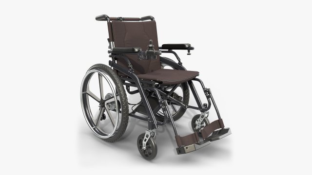 Hybrid manual and power wheelchair Modello 3D .c4d .max .obj .3ds .fbx .stl .blend 