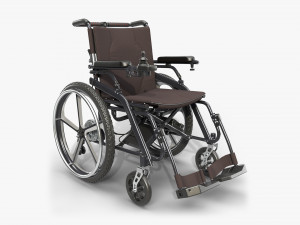 Hybrid manual and power wheelchair 3D Model
