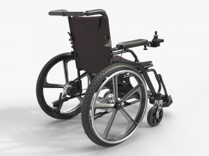 Hybrid manual and power wheelchair Modello 3D