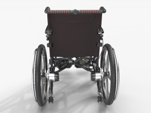 Hybrid manual and power wheelchair Modello 3D