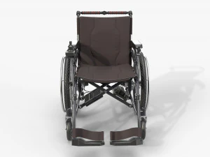 Silla de ruedas h&iacute;brida manual y el&eacute;ctrica Modelo 3D