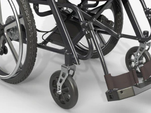 Silla de ruedas h&iacute;brida manual y el&eacute;ctrica Modelo 3D