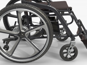 Hybrid manual and power wheelchair Modello 3D