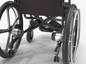 Hybrid manual and power wheelchair Modello 3D