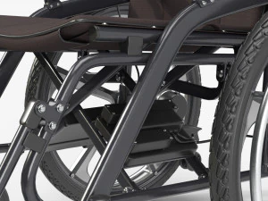 Silla de ruedas h&iacute;brida manual y el&eacute;ctrica Modelo 3D