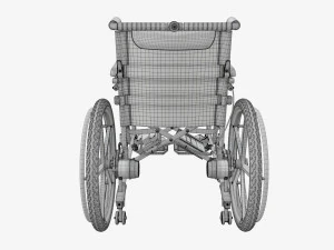 Silla de ruedas h&iacute;brida manual y el&eacute;ctrica Modelo 3D