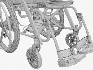 Hybrid manual and power wheelchair Modello 3D