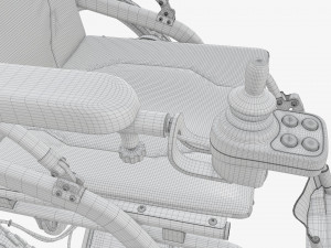 Hybrid manual and power wheelchair Modello 3D