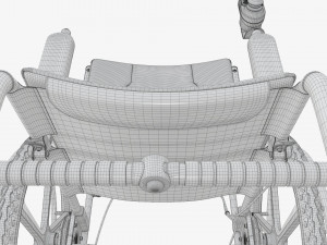 Hybrid manual and power wheelchair Modello 3D